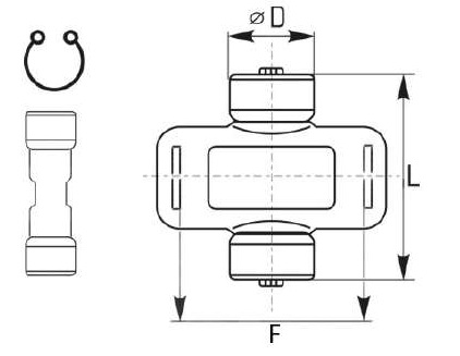 Kardanový kríž - do poloosi - typ 7